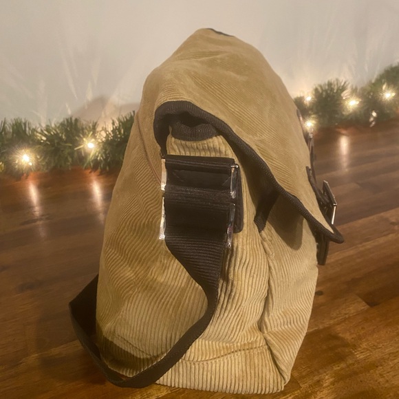 Vintage Old Navy Corduroy Messenger Tan and Brown Messenger Bag - Picture 4 of 7
